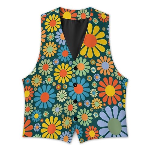 Men's Purple Sunset Suit Vest Slim Fit Business Dress Vest Waistcoat for Wedding Party Casual Dress3