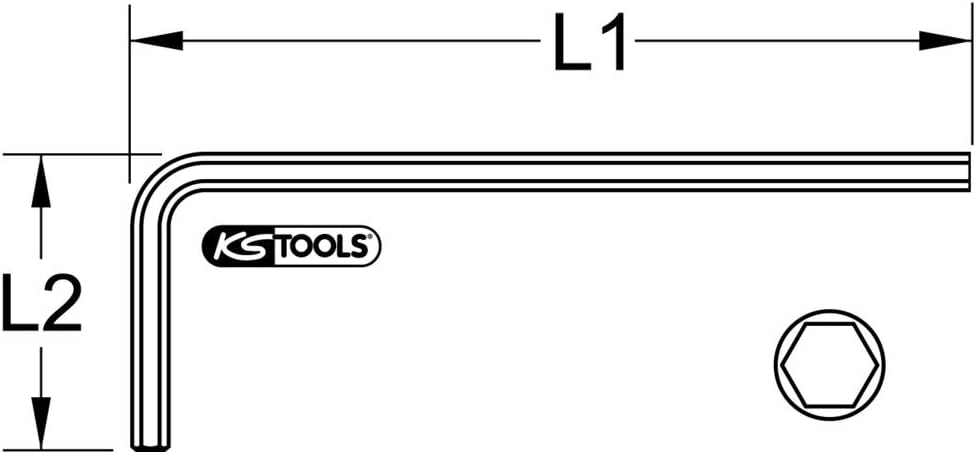 KS Tools 151.2701 Brunies Long Hexagonal Allen Keys Imperial Set