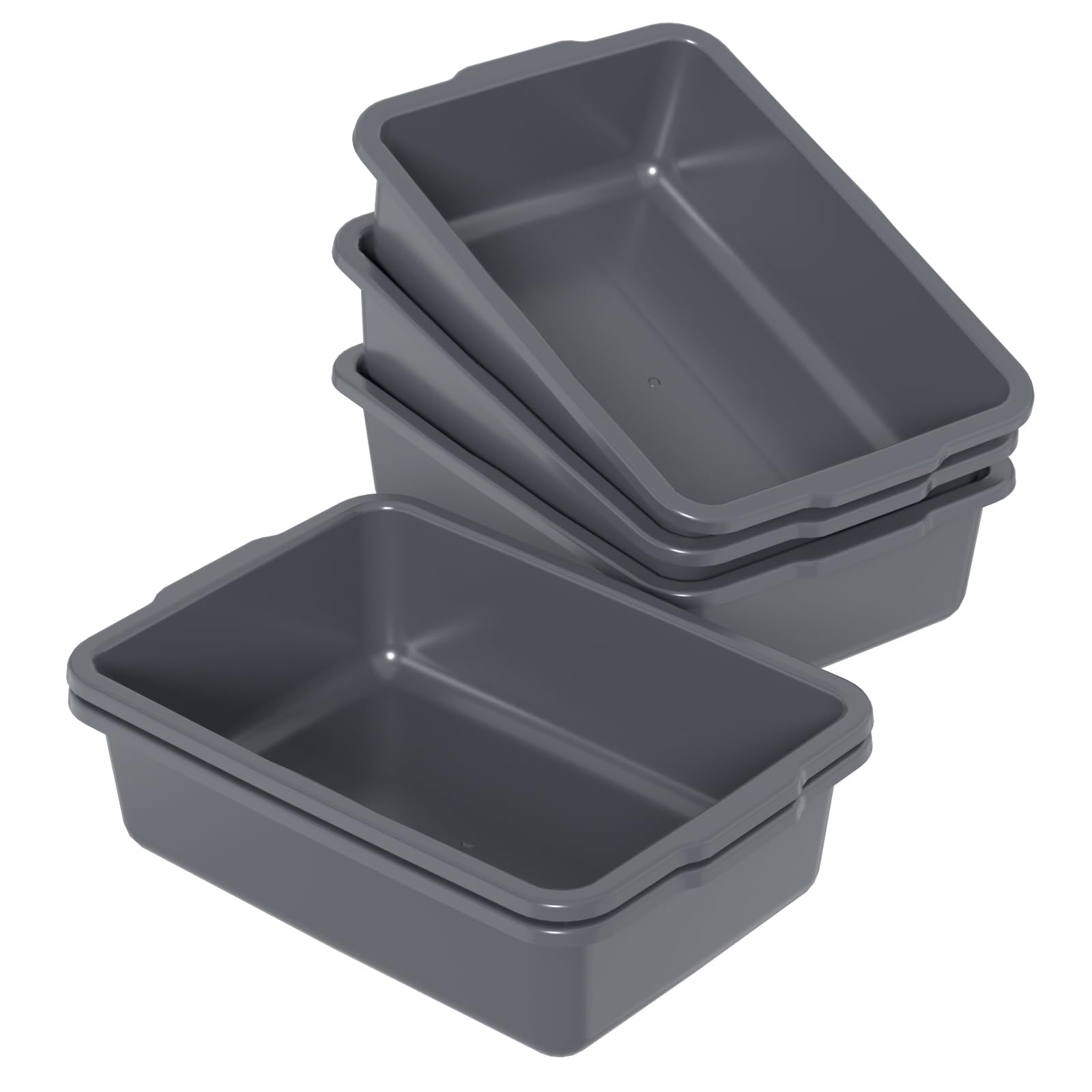 Quickquick 8 L Plastic Bus Tub, Small Commercial Bus Box, 5 Packs