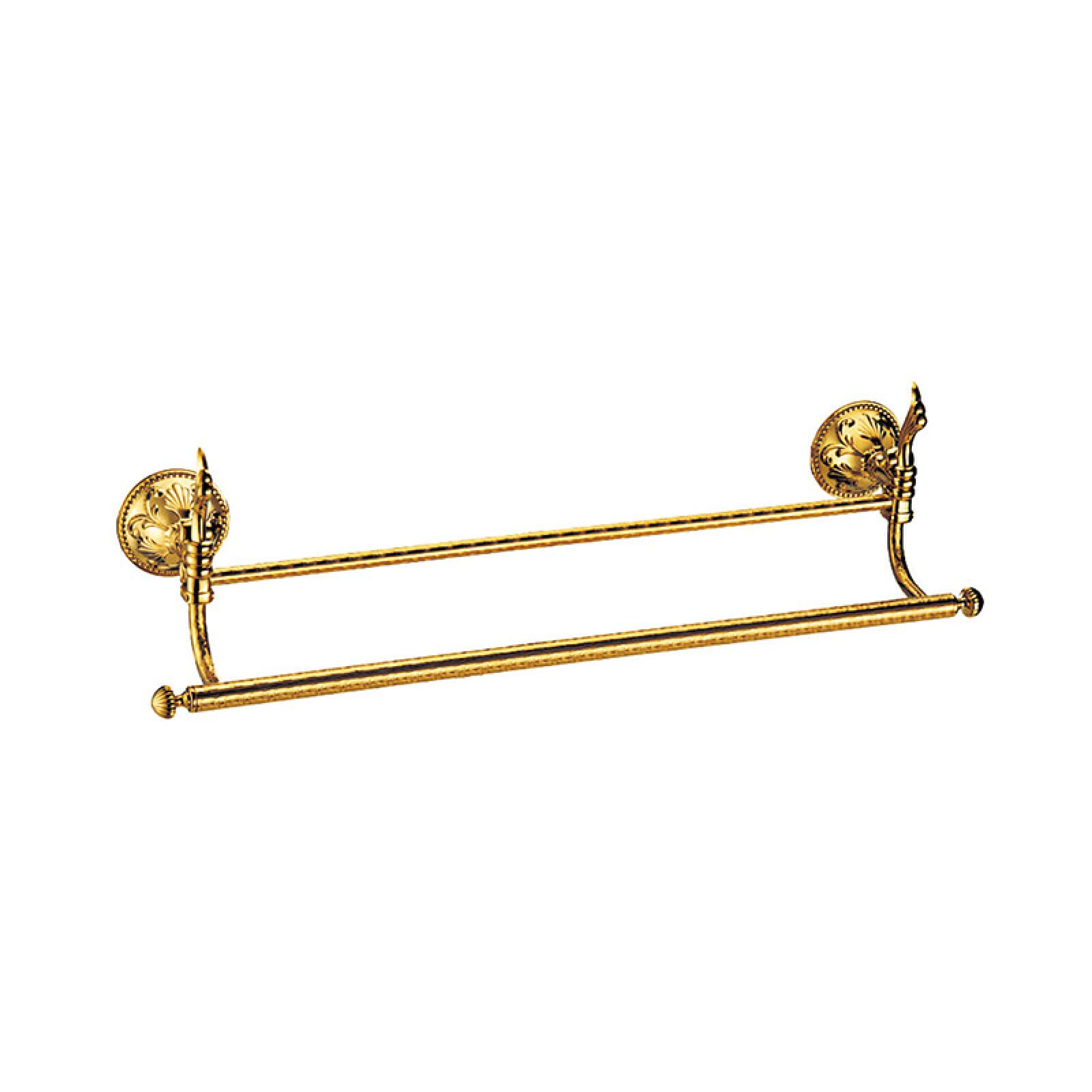 Set de Baño Cromado Zirconio Dorado Toallero de Papel Higiénico Dispensador de Jabón Toallero de Baño Colgante de Baño, Doble Varilla - Titanio Dorado