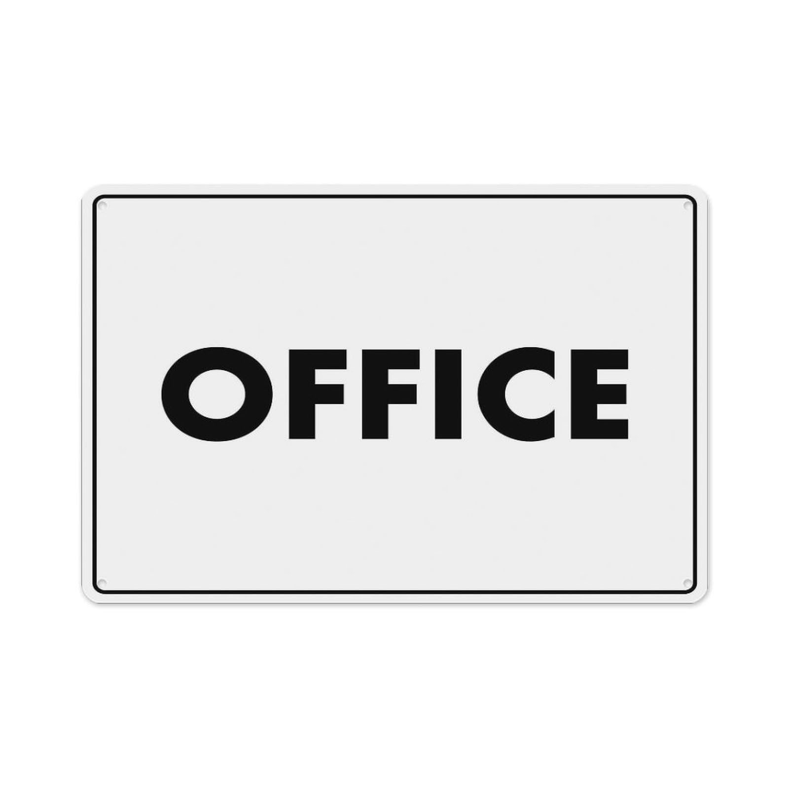 peiyeety Office Sign Aluminum Tin Warning Signs for Home Outdoor Garden 12X16 Inches
