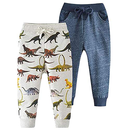 Little Story Baby Clothes,Baby Boy Jogging Pants Animal Print Drawstring Stretch Pants Christmas Outfit L Boys Outfits&Set for Baby Easter Gifts