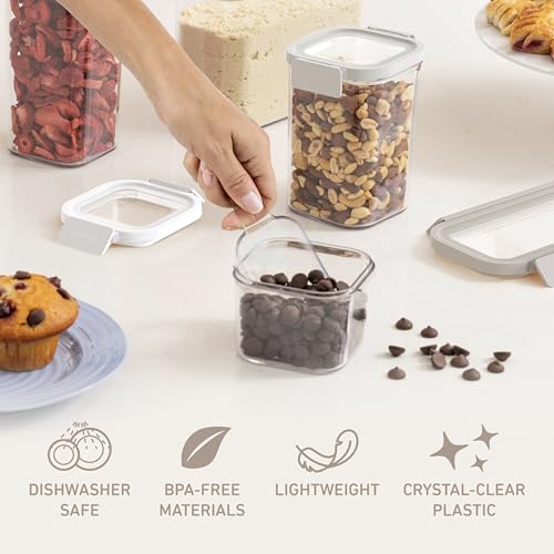 Bentgo Pantry - 3-Piece All Purpose Scoop Set, 1/2 Cup (4 oz) Spoon, Clear & Lightweight, Ideal for Scooping Flour, Sugar, Coffee, Candy, & More for Kitchen and Pantry Containers (Clear)