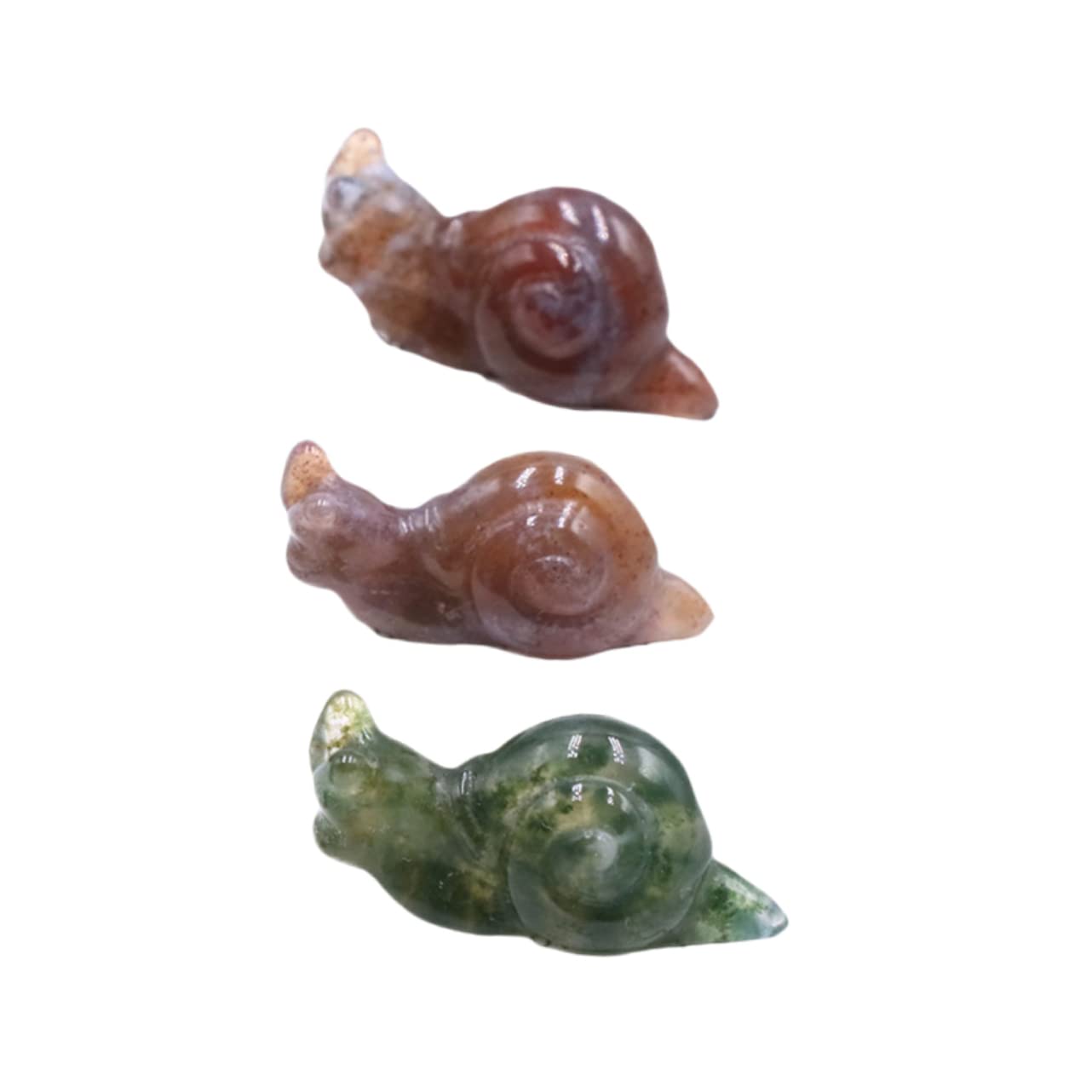 HANABASS 15stücke Teiliges Naturstein Schneckenform Deko Bunte Miniatur Schneckenfiguren Für Garten Und Zuhause Kreative Ornamente Für Innenräume Und Landschaftsgestaltung