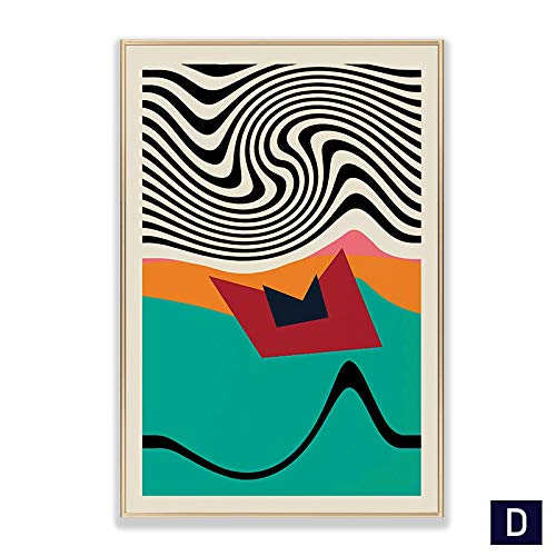 Póster de ojo colorido moderno para solucionar paredes vacías lienzo geométrico salón set de 3 2