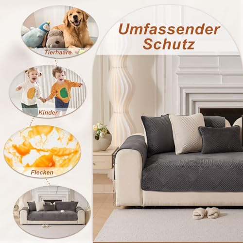 QHAIYYBF Sofabezug rutschfeste Couch überzug Sofadecke,Sofa Sitzkissenbezug,Sofaschutz1 2 3 4-Seater L Shape Sofaschoner, Neue Universelle rutschfeste Sofa Überwurf für Wohnzimmer
