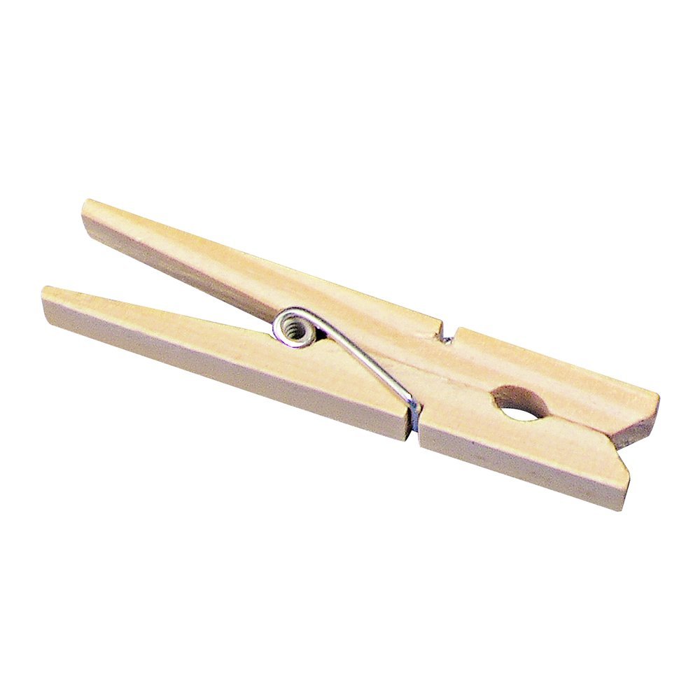 Rayher 6131800 Set of 100 Wooden Pegs, Wood Peg for Photos, Scrapbooking, Paper Crafts and Advent Calendar, 7.2 cm