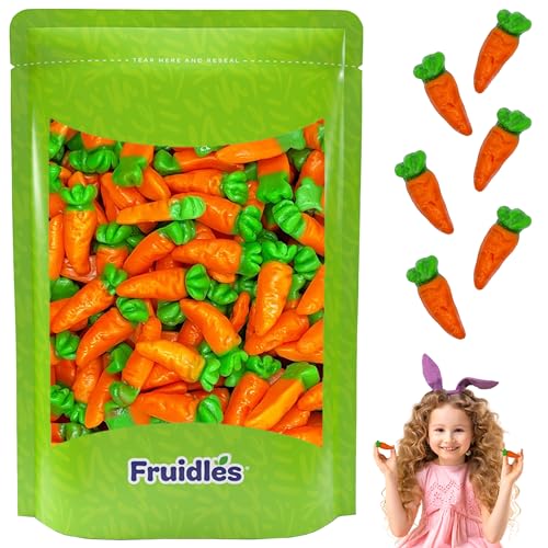 Fruidles Easter Gummi Carrots Candy, Delicious Fruit Flavors Gumm...