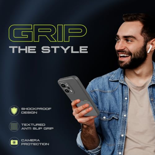 Image of AIBEX Premium Back Cover Case Compatible for Vivo V70 5G / Vivo V70 Elite 5G| Scratch & Drop Tested Shockproof Matte Texture Case with Soft Microfibre Lining | Slim Fit Cover with Anti-Scratch - Grey