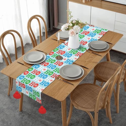 Chemin de table antidérapant avec pompons pour éviter les glissades de vaisselle - 2