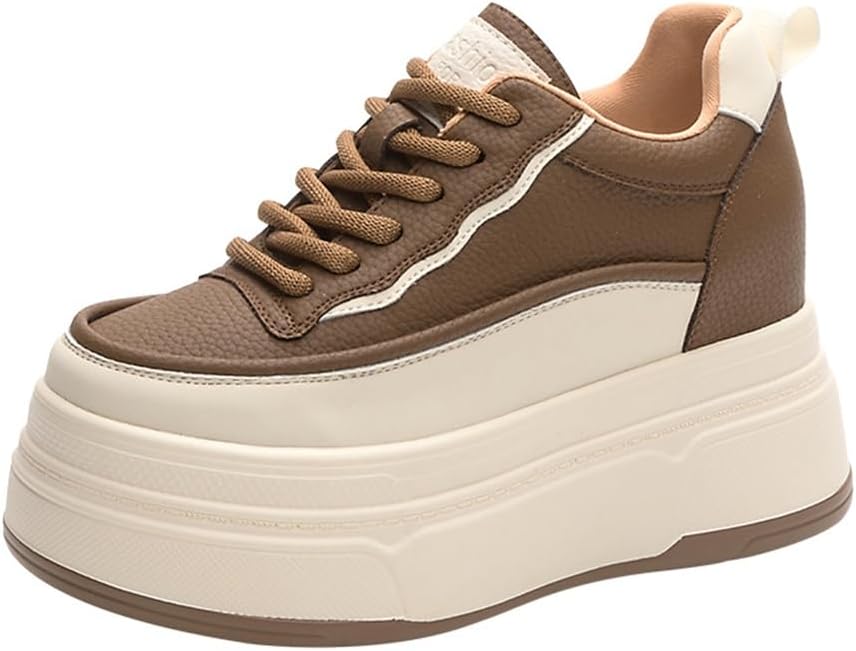 [TQAZQA] スニーカー レディース 厚底スニーカー シークレットシューズ 白 黒 厚底 9cm 身長アップ インヒール シュー