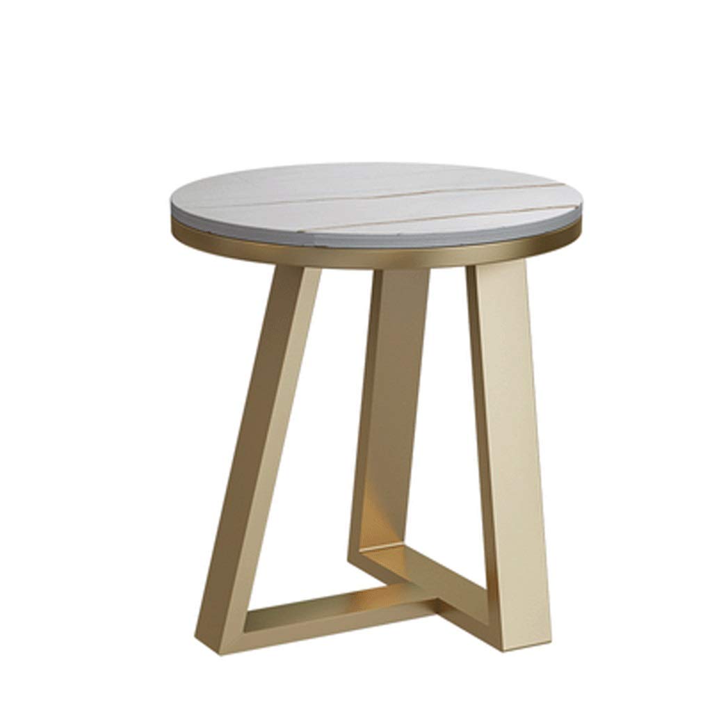Table basse moderne en ardoise et table d'appoint d'angle en fer forgé salon modèle D