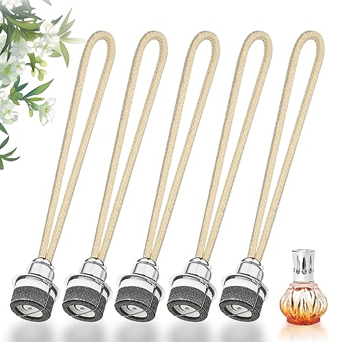 Stoppino per Lampada a Olio,5 Pezzi Stoppino Lampada Catalitica,Sostituzione di Stoppino di Lampada a Olio,Profumato Stoppino per Bruciatore Catalitico Diffusore Aromaterapia Forniture Artigianali