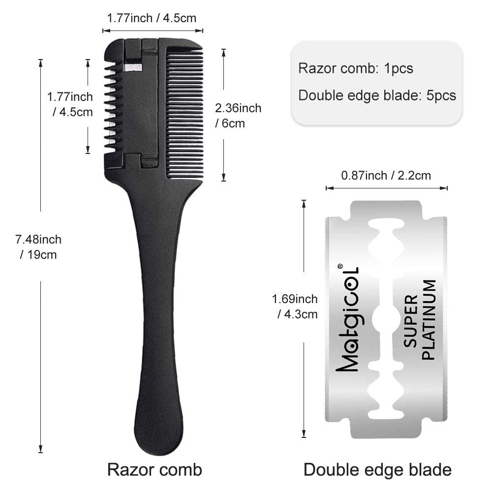 Professional Dual Side Blade Scissor Cutting Trimmer Comb for Slim Haircuts 1
