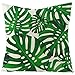 EHOMERY Poszewka na poduszkę dla dzieci poszewki na poduszki wzór liść banan aksamit poszewki na poduszki poszewka na poduszkę tropikalne zewnętrzne poszewki na poduszki salon sofa dekoracja zielona 45 x 45 cm