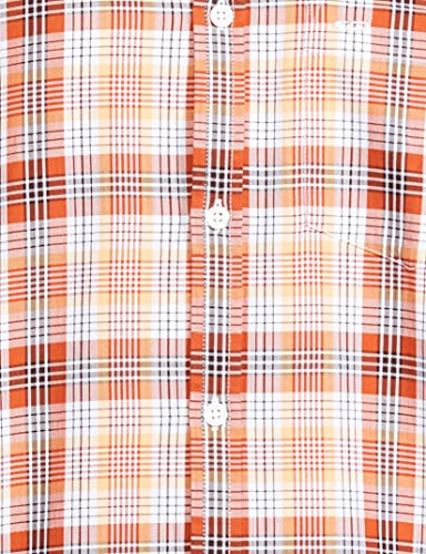 Image of Colorplus Men's Pure Cotton Checks Pattern Tailored Fit Spread Collar Full Sleeve Casual Shirt