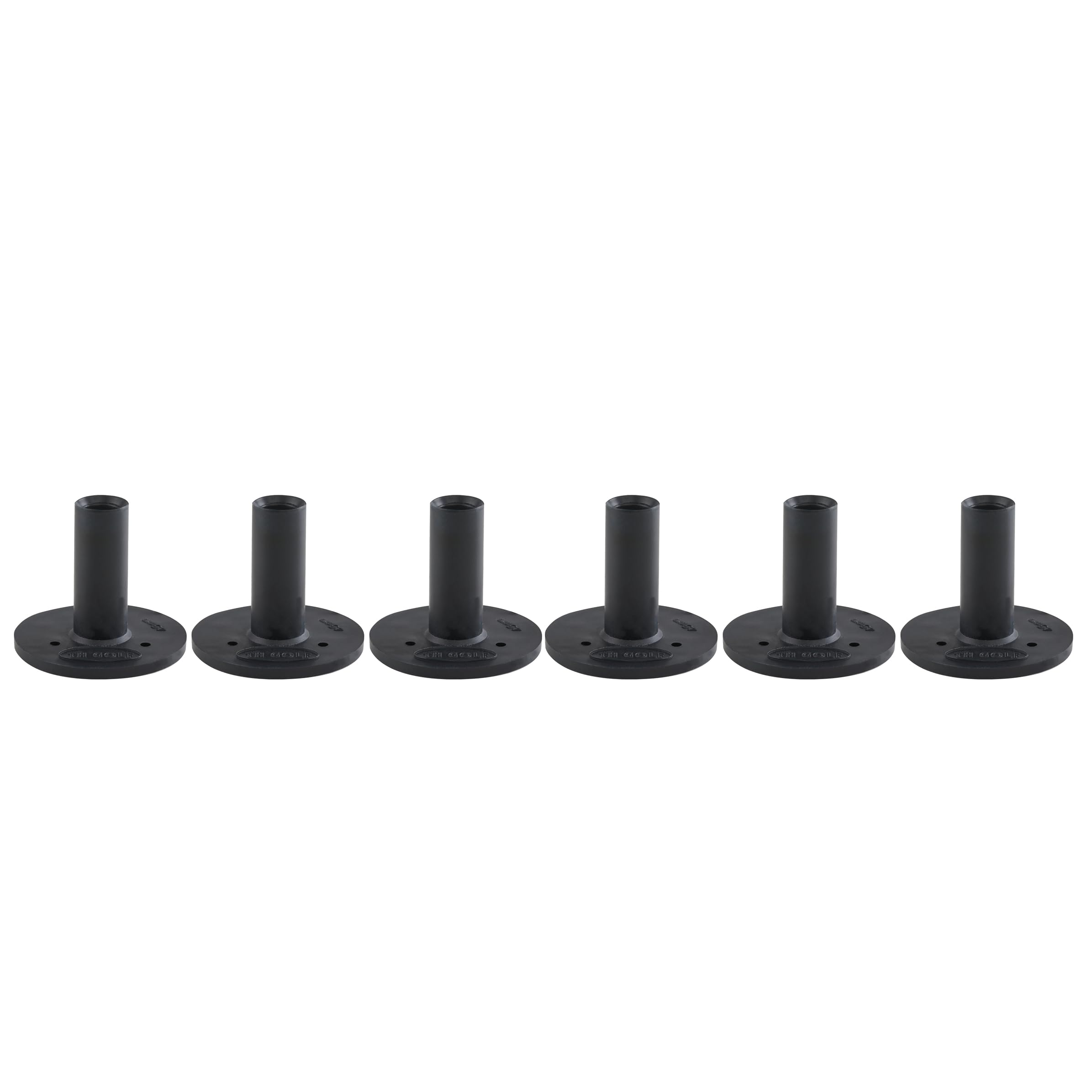 TH Golf Premium Rubber Golf Tees – Pack of 6 – Durable, Long-Lasting Tees in Multiple Sizes & Colours for Drivers, Woods & Irons (45mm Black)
