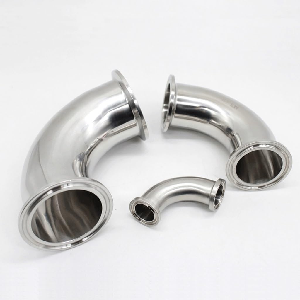 Accesorio for tubería de fundición, 1 pieza, codo de tres clips de acero inoxidable de 90 grados, accesorios de pinza for decoración de muebles, conector de tubería de acero inoxidable con tres abraza
