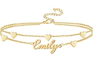 Custom Name Anklet Bracelets for Women - Personalized Handmade Jewelry