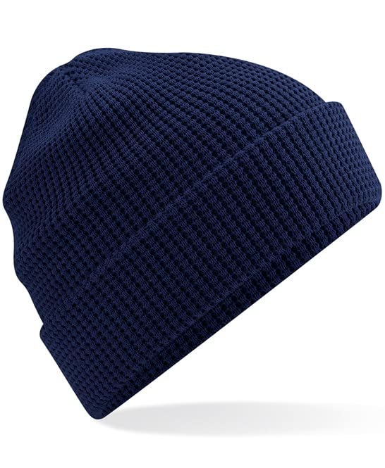 COOZO Organic Cotton Waffle Beanie - Oxford Navy -...