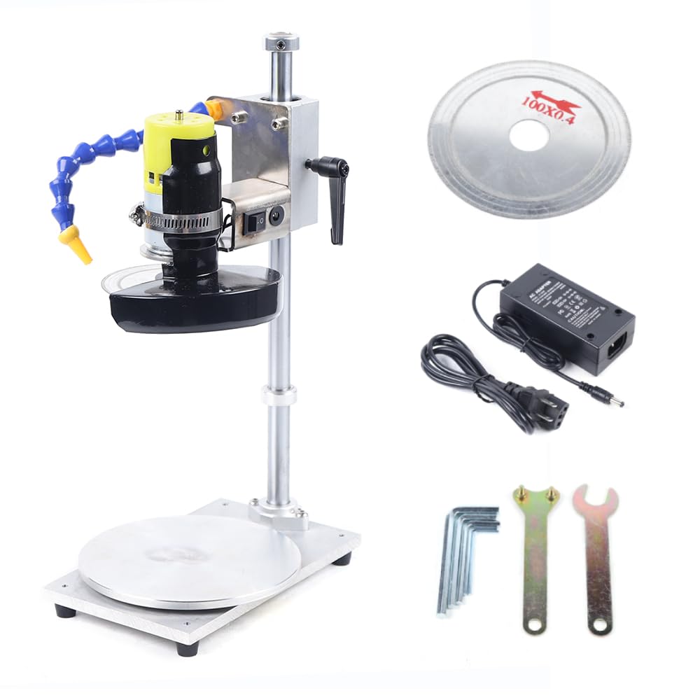 Bottle Cutter with 2 Blades, Rotatable Electric Glass Vine Bottle Cutting Machine DIY 200W 6000RPM for Round Square Irregular Glass or Ceramic Bottles Cutting, Drilling, Sanding, Polishing