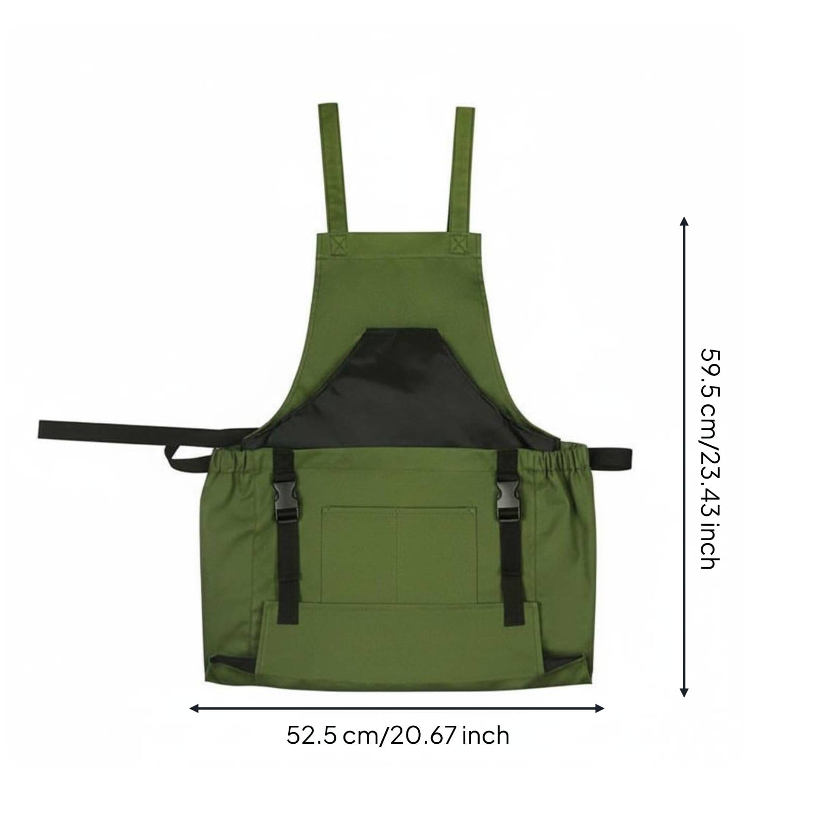 Tablier Imperméable Tablier de Tablier de Jardinage Tablier de Travail avec Poche Spacieuse pour Fruits Baies et Légumes en Toile Respirante à Sangles