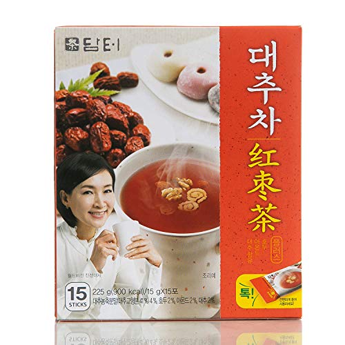 DAMTUH Korea Traditional Jujube Tea Plus, Jujube Powder Tea, Single Serving Packets, 15 Count