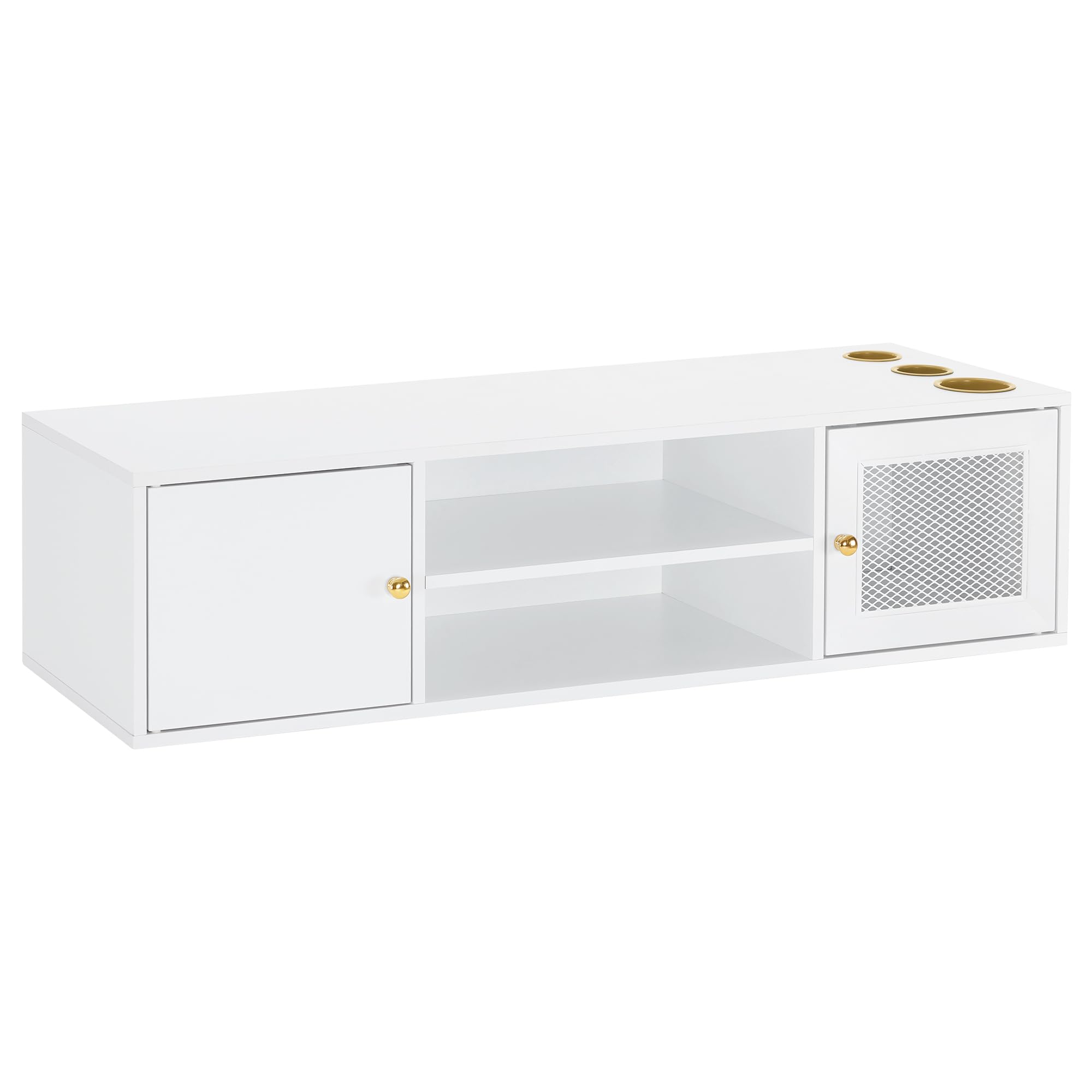 Wall Mount Salon Station for Hair Stylist Barber Stations 2501(White)