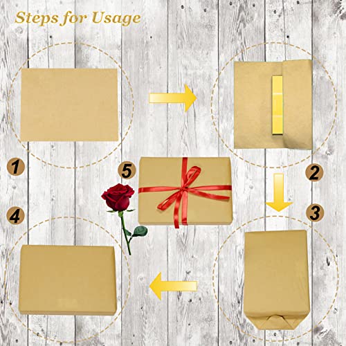 Image of 100 Sheets Kraft Tissue Paper Artdly 14 x 20 Inches Kraft Wrapping Paper Bulk for Weddings Birthday DIY Project Christmas