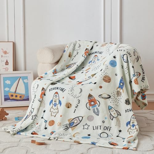 COOVA Kids Throw Blanket 50x60 Inch - Cartoon Fleece Throw, Toys for 2 3 4 5 6 7 8 9 10 11 12 Year...