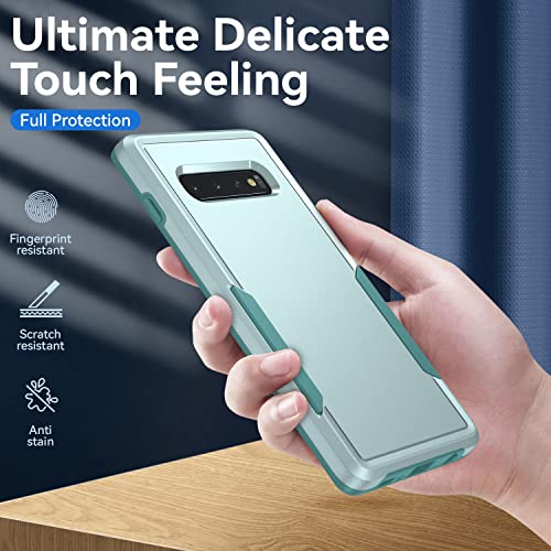 Asuwish Phone Case For Samsung Galaxy S10 With Tempered Glass Screen Protector Cover And Slim Thin Hybrid Full Body Protective Cell Accessories Glaxay S 10 Edge Gaxaly 10S Gs10 X10 Women Men Green thumb #7