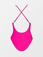 Vista 6 de CUPSHE Traje de baño de una pieza para mujer, cuello en V profundo, correa ajustable en la espalda entrecruzada