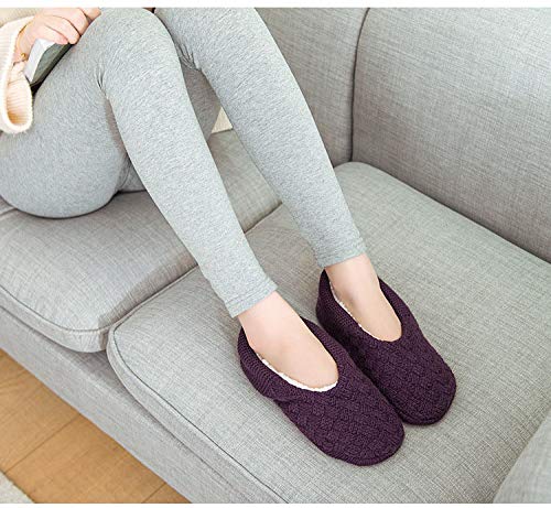Image of Women's Slipper Socks Low Cut With Grippers, Thick Super Soft Indoor Socks Non-slip Slipper Shoes
