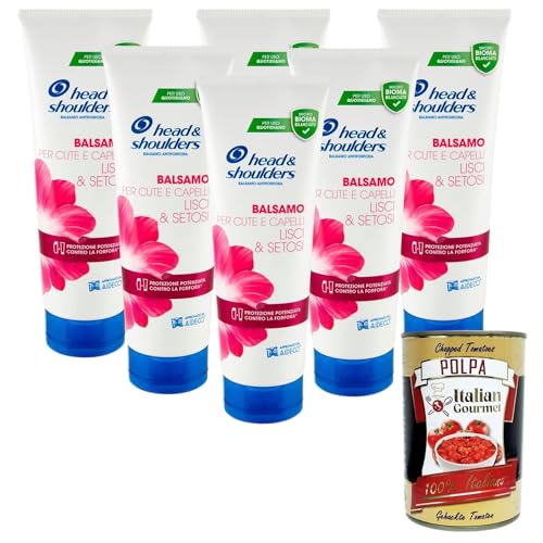 Après-shampoings anti-pelliculaires H&S Capelli Lisci e Setosi lissants 6 x 220 ml