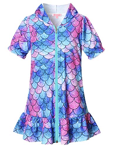 Image of QPANCY Girls Long Sleeve Dresses Unicorn Mermaid Cat Swing Fall Winter Clothes