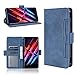 QiongNi Case for ZTE Nubia Red Magic 6 Leather Case,Case for ZTE Nubia Red Magic 6 Pro NX669J-P Case Cover,Case for ZTE Nubia Red Magic 6 NX669J Case Flip Pu Leather Cover Blue