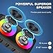 Xjahwr Karaoke Machine for Adults Kids,Colorful LED Lights, Portable Bluetooth Speaker with 1 Wired Mic Support TWS/TF/USB/AUX for Home Party Stage,Outdoor, Xmas Gifts,Outdoor