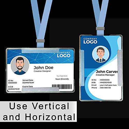 Image of AccuPrints - Pack of 100 single side Card Holder Badge, Transparent for office use, used for id card