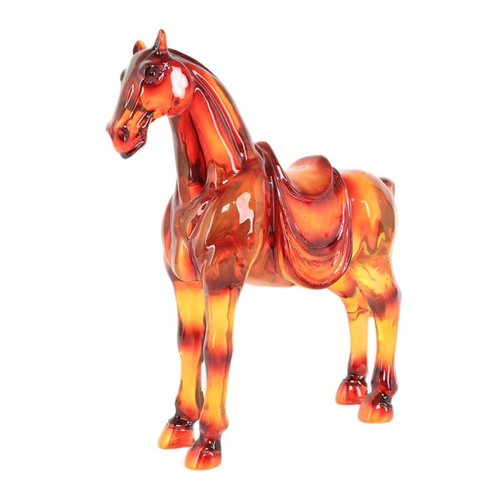 Figura Decorativa Resina color simulación caballo estatua decoración arte hecho a mano escultura escultura decoración ornamento sala de estar estudio televisor Adornos del gabinete Escultura