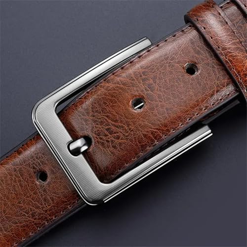 YTR6TW Men's Buckle Jeans Leather Belts Casual Business Belts Male Fashion Cowboy Style Waistband Belt2