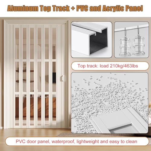 Porte pliante intérieure étanche en PVC rétractable multi-plis moderne - 4