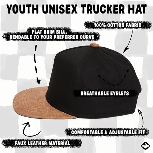 Funky Junque Kids Baseball Hat Girl Boy Toddler Infant Flat Brim Trucker Hat Youth Sun Beach Cap Summer Mesh4