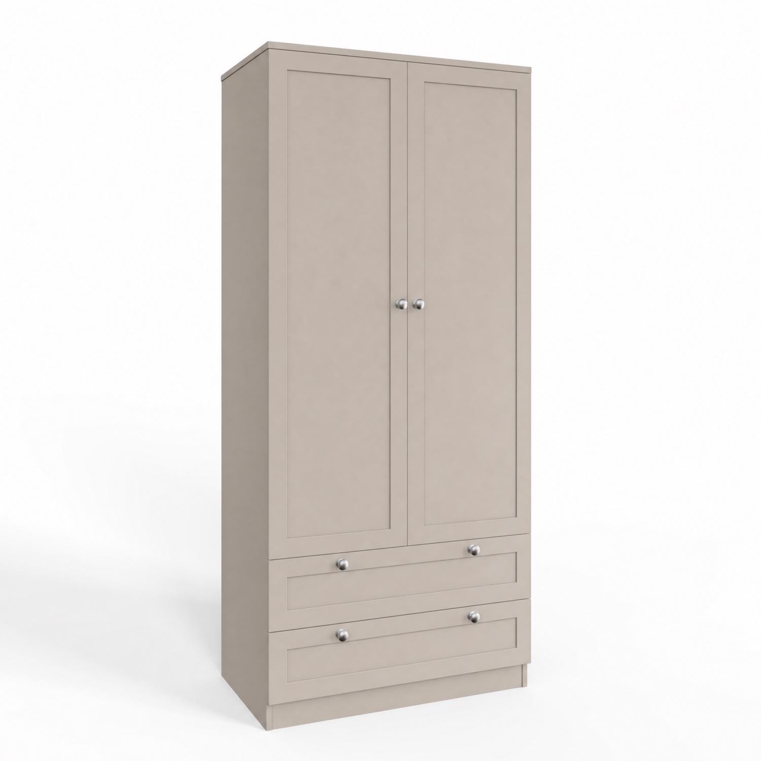 FWStyle Artus Beige 2 Door 2 Drawer Wardrobe