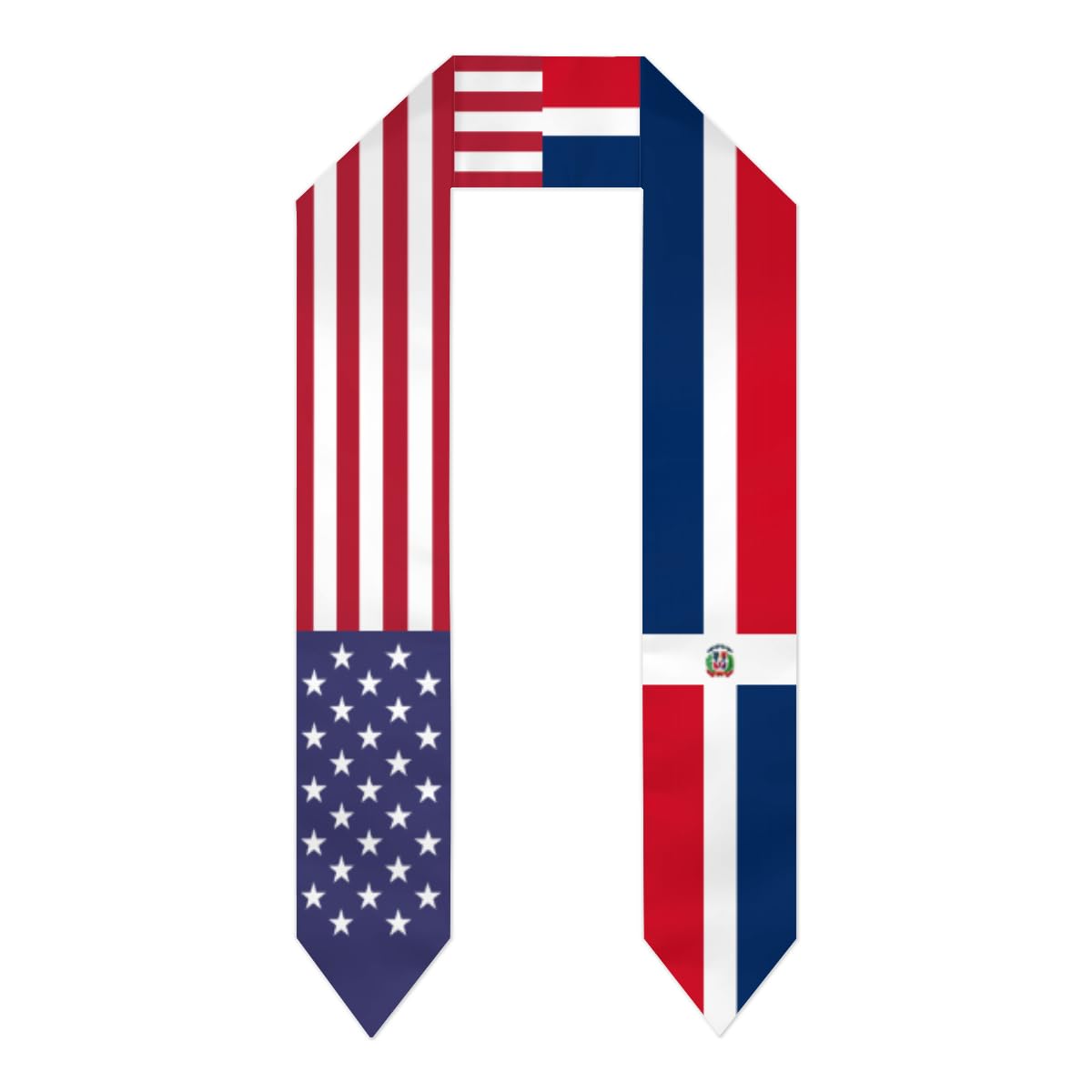 DABOYOZHZH Customized Mixed America Flag Graduation Shawl Sash Stole Wraps Scraf For International Study