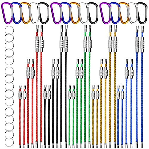GTIWUNG 30PCS 10/15/20CM Farbige Stahldraht Keychain Draht...