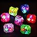 Midafon 24 Pack LED Glow Rings Light Up Flashing Rings Plastic Diamond Kids Play Rings Glow in The Dark Toys Bachelorette Birthday Themed Football Party