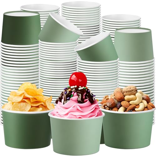 Listado de Colorante Verde del mes. 36 Jingmore Vasos de helado de papel de 9 onzas desechables de postre para alimentos calientes o fríos, tazas de fiesta para cumpleaños, baby shower, suministros de fiesta de...