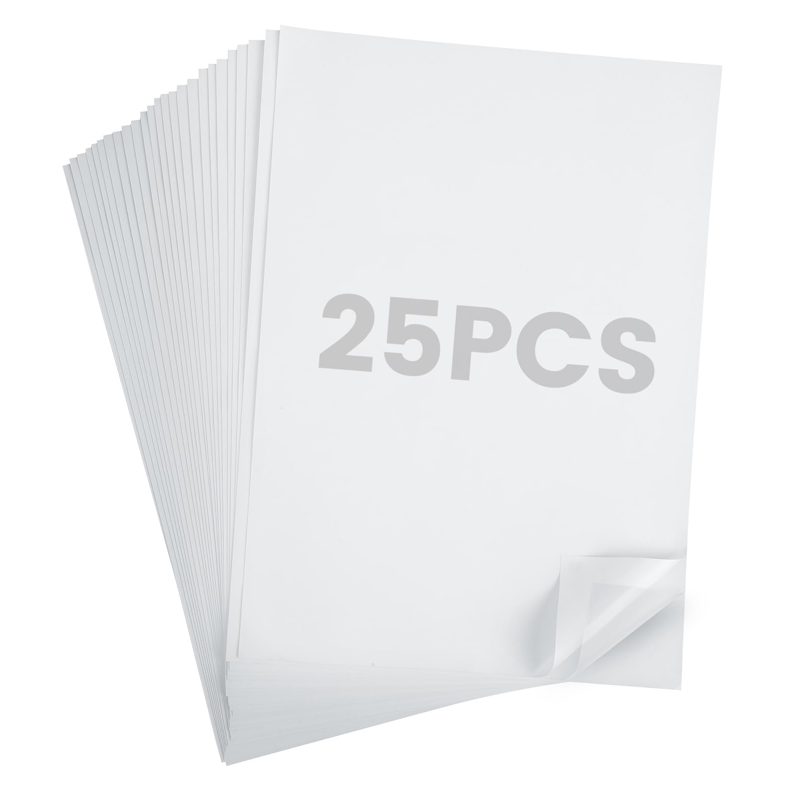 25 Pcs Clear Double Sided Adhesive Sheets A4, Self-Adhesive Sticky Craft Tape Sheet, White Clear double sided tape for crafts for Handicraft DIY, Arts, Home Decoration Creative Projects and Wrapping