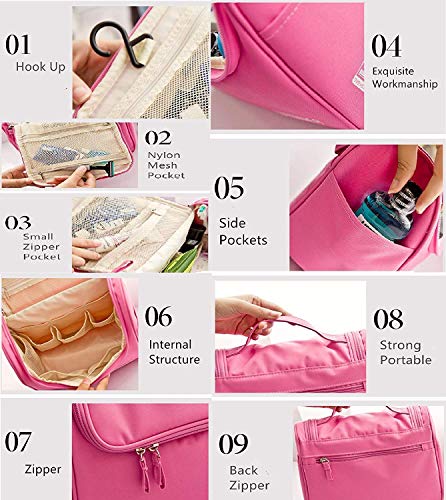 Image of Cosmetic Makeup Organizer Toiletry Bag for Women & Men | Pink | Pack of 01