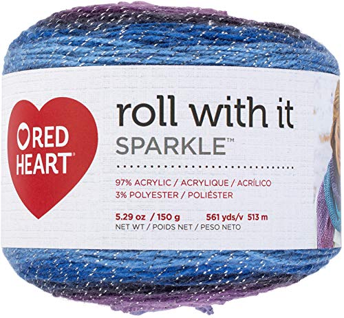 Image of Red Heart Roll with It Sparkle Yarn - Amethyst